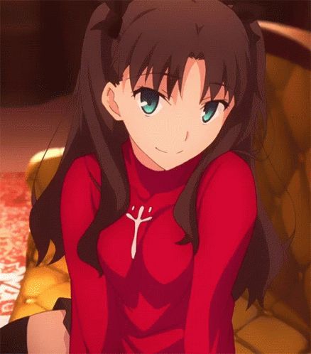 Rin Tohsoka GIF - Rin Tohsoka Fate - Discover & Share GIFs Ishtar And Ereshkigal, Etsy Shop Photos, Fate Stay Night Rin, Tohsaka Rin, Female Anime Characters, Unlimited Blade Works, Rin Tohsaka, Anime Smile, Banner Gif