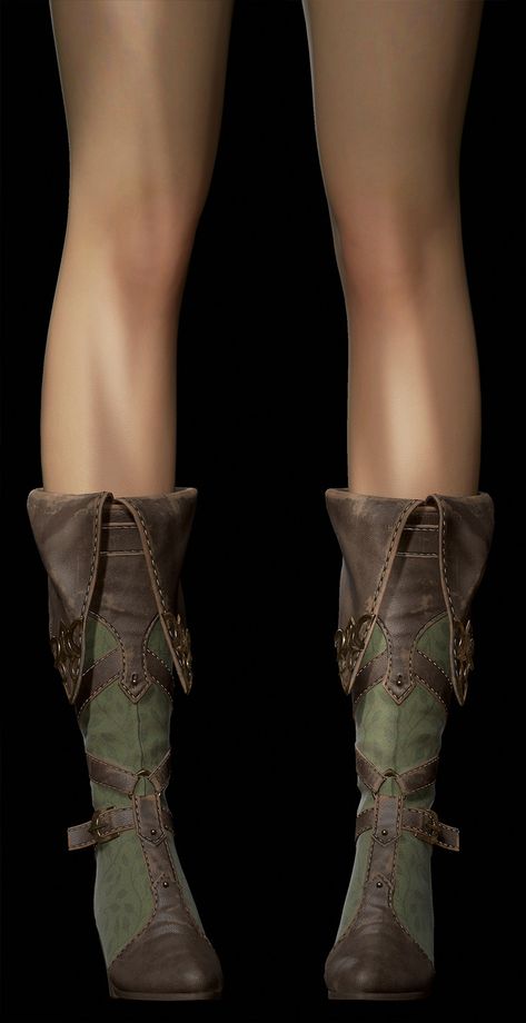 Dnd Boots, Elven Boots, Light Armour, Fantasy Boots, Elf Accessories, Boots Aesthetic, Elf Boots, Fairy Shoes, Elf Shoes