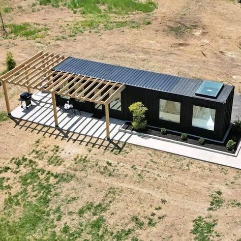 Tiny houses for sale | 40ft Shipping Container Home | Facebook Light Steel Frame House, 40ft Shipping Container, Architecture Career, House Design Trends, Small Cottage Homes, Steel Frame House, Sandwich Panel, Shipping Container House Plans, Container Architecture