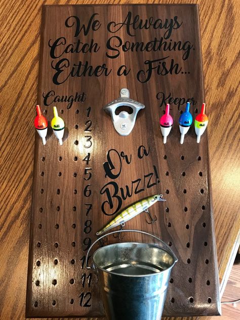 Fishing Brag Board Diy, Ice Fishing Shack Signs, Fishing Shack Ideas, Fishing Bar Ideas, Ice Shack Ideas, Ice Fishing Diy Projects, Fishing Shed, Fishing Brag Board, Fish House Storage Ideas