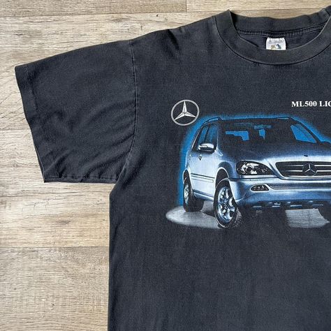 Vintage Mercedes Bens ML500 light truck car shirt... - Depop Vintage Car Shirts, Vintage Car Shirt, Mercedes Vintage, Vintage Mercedes, Cars Tees, Light Truck, Brand Ideas, Drifting Cars, Graphic Ideas