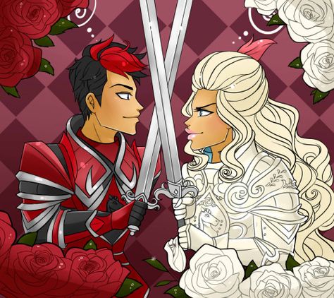 Darling x Chase. EAH Chase Redford, Eah Fanart, Ever After High Art, Darling Charming, Red Knight, Falling Skies, Barbie Drawing, Arte Monster High, The Descendants