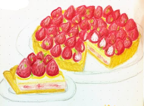 Strawberry tart illustration Strawberry Pie Illustration, Pie Illustration, Strawberry Art, Strawberry Tart, Strawberry Pie, Pepperoni Pizza, Tart, Waffles, Pizza