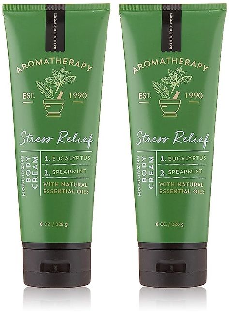 Amazon.com : Bath & Body Works Aromatherapy Stress Relief Eucalyptus Spearmint Body Cream 8.0 oz, 226g (2 Pack) : Beauty & Personal Care Oatmeal Dog Shampoo, Computers Tablets And Accessories, Aromatherapy Blends, Body Moisturizers, Natural Cream, Cream Lotion, Natural Body, Natural Essential Oils, Bath Body Works