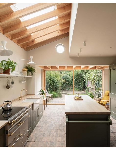 Extension Kitchen, Hart House, Terrace Kitchen, Side Extension, Victorian Terrace House, Plain English, House Extension Design, Timber Beams, House Extension