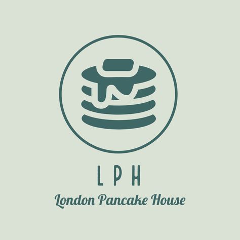 a logo for a London Pancake house Pancake Logo Design Ideas, Pancake Branding, Pancake Logo Design, Pancake Logo, Storefront Ideas, Pancake Shop, Egg House, Pancake Designs, Pancake House