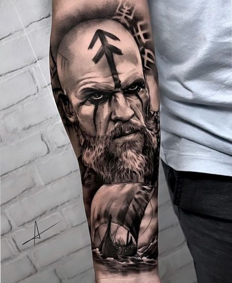 Floki Vikings Tattoo | Tatuagem do Personagem | Tatuajes | Realismo Vikings Ragnar Tattoo, Viking Tattoo Designs Men, Men Feather Tattoo, Ivar The Boneless Tattoo, Viking Neck Tattoo, Vikings Tattoo Design, Tattoo Ideas Zodiac, Art Sleeve Tattoo, Tattoo Ideas Skull