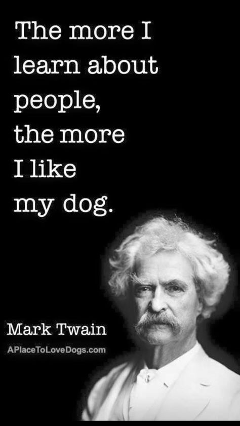 Furs rule. Mark Twain Quotes, Inspirerende Ord, About People, Memes Humor, Mark Twain, Quotable Quotes, Dog Quotes, Quote Posters, Wise Quotes