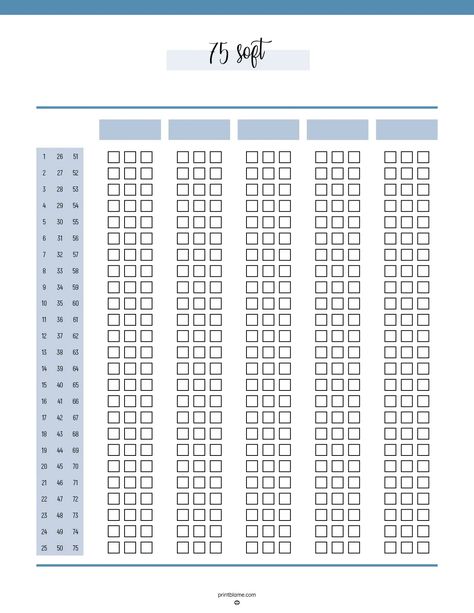 75 Soft Challenge Printable FREE - 19 Downloadable 75 Day Challenge Templates 75 Day Challenge, 75 Soft Challenge, Soft Challenge, 75 Hard Challenge, 75 Soft, 75 Hard, Stay Consistent, Grid Layouts, Water Intake