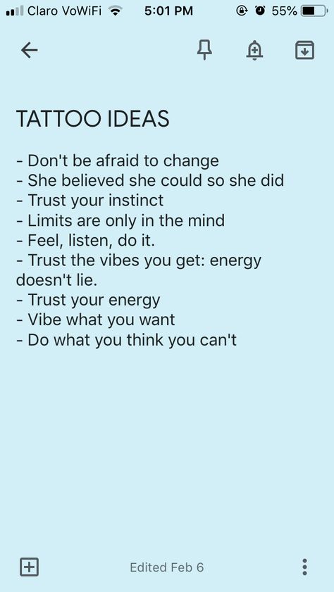 Energy Never Lies Tattoo, Energy Never Lies, Trust Your Instincts, Instagram Photo Editing, She Believed She Could, Dont Be Afraid, Listening To You, Body Mods, Trust Yourself