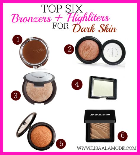 Bronzers For Dark Skin, Highlighter For Dark Skin, Woc Makeup, Best Bronzer, Ootd Photography, Lifestyle Women, Shopping Design, Model Streetstyle, Designer Tshirt