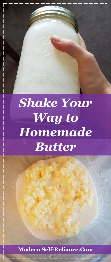 How to make butter at home by shaking the cream in a jar. Make Butter At Home, Diy Butter, Make Butter, Homestead Life, Making Butter, Elegant Desserts, Homemade Butter, Campfire Cooking, Food Info