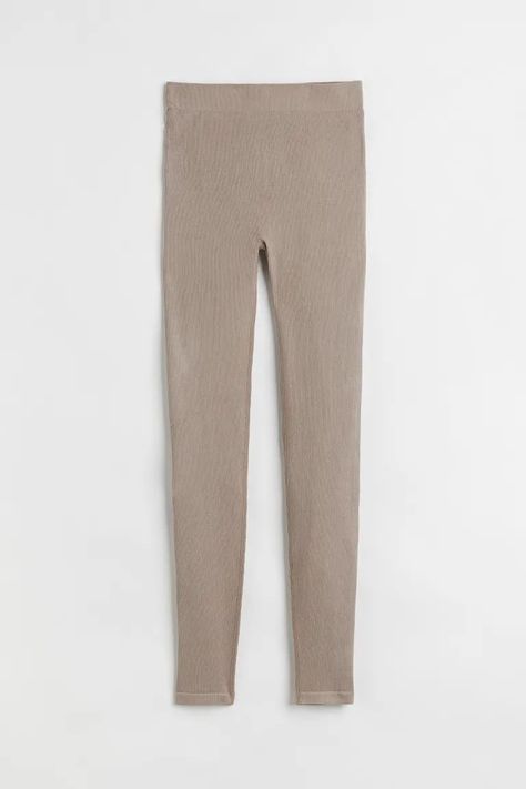 Gerippte Leggings Seamless | H&M (DE, AT, DK, NL, NO, FI) Gerippte Leggings, H&m Leggings, Ribbed Leggings, Women Nightwear, Chunky Sneakers, Jersey Design, Fashion Company, Nightwear, Pajama Pants