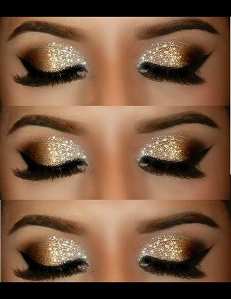 Elegant Makeup | Kelsey R.'s Photo | Beautylish Elegant Gold Makeup, Gala Eye Makeup, Elegant Makeup Looks, Gala Make Up, New Years Eve Makeup Looks, Gatsby Makeup, Gold Makeup Ideas, Different Types Of Eyes, Maquillage Yeux Cut Crease