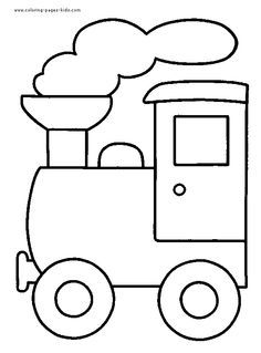 Coloring Sheets on Pinterest Train Template, Land Transport, Train Coloring Pages, Motifs D'appliques, Kraftangan Prasekolah, Aktiviti Kanak-kanak, Applique Templates, Hiasan Bilik, Buku Skrap