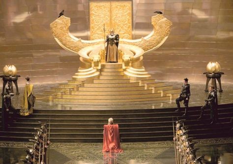 Asgard Throne Room بيوت ملكية, Thor Film, Rene Russo, Thor 2011, Odin's Ravens, Throne Room, Peggy Carter, The Dark World, Norse Mythology