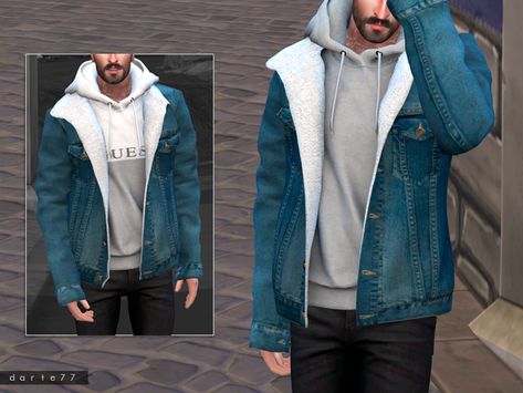 Male Hoodie, Sims 4 Men Clothing, 3d Clothes, Sims 4 Male Clothes, Sims 4 Piercings, Sims 4 Cas Mods, Pelo Sims, Free Sims 4, The Sims 4 Packs