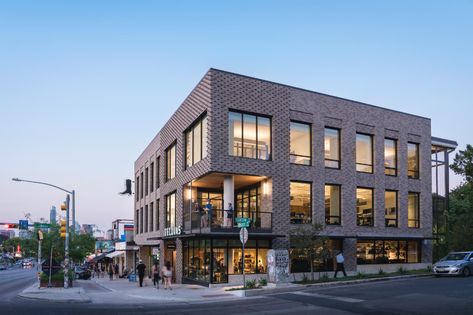 St. Vincent Mixed Use Building | Lake Flato Sustainable Urban Design, Outdoor Meeting Space, Mixed Use Building, Warehouse Renovation, Lake Flato, Retail Architecture, Modern Apartment Design, Office Building Architecture, Mixed Use Development