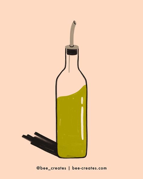 Simple olive oil inspired by my recent collab with @buonapastaclub If you haven’t seen our fun merch yet, you should check it out! OLIVE OIL 26/100 for #100daysoftastyart #oliveoil #evoo #summervibes #italiansdoitbetter #italianfood #🫒 #illustration #foodart #surfacedesign #surfacepatterndesign #surfacedesigner #foodillustration #theydrawandcook #theydrawanduppercase #100daychallenge #100dayproject #100daychallenge2024 #100patterns #100daysofdailycreating Olive Oil Illustration, Oil Illustration, Motion Illustration, 100 Day Challenge, Food Illustrations, Surface Pattern Design, Surface Design, Tattoo Design, Food Art