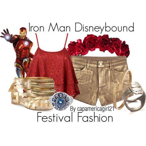 Iron Man Disneybound by capamericagirl21 Marvel Inspired Outfits, Disney Bound Outfits Casual, Disney Dapper Day, Marvel Fashion, Theme Park Outfits, Disney Themed Outfits, Creative Outfits, Movie Inspired Outfits, Comfy Casual Outfits