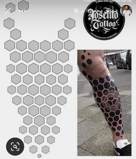 Geometric Tattoo Filler, Geometric Tattoo Stencil, Geometrical Tattoo, Geometric Tattoo Leg, Gotik Tattoo, Geometric Tattoo Sleeve Designs, Hexagon Tattoo, Geometric Tattoo Pattern, Honeycomb Tattoo