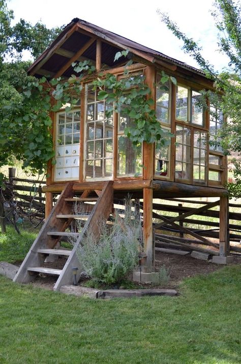 Serre Diy, Shed Inspiration, Simple Greenhouse, Backyard Getaway, Backyard Gazebo, Garden Wallpaper, Backyard Sheds, Backyard Shed, Potting Sheds