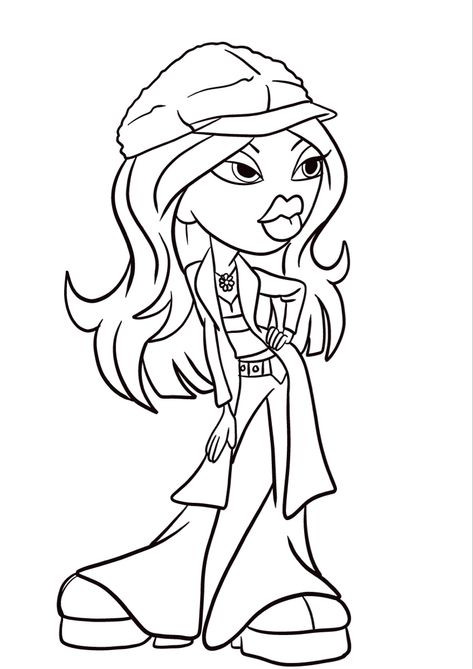 Brats Drawings, Bratz Doll Coloring Pages, Bratz Coloring Pages, Bratz Coloring Pages Free Printable, Bratz Coloring Pages Aesthetic, Bratz Drawings, Brats Coloring Page, Coloring Pages Brats, Bratz Coloring Pages Yasmin