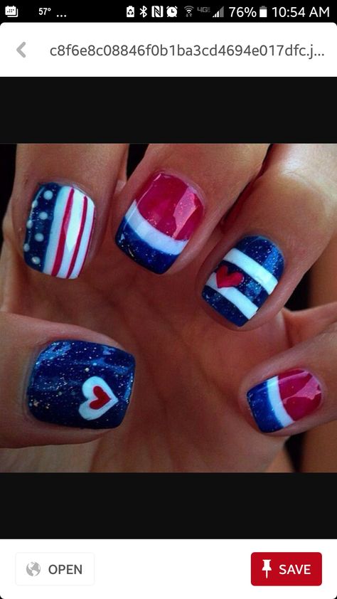 49ers Nails, Red White And Blue Nails, White And Blue Nails, 4th Nails, Patriotic Nails Design, Patriotic Nails, Usa Nails, Fourth Of July Nails, 4th Of July Nails