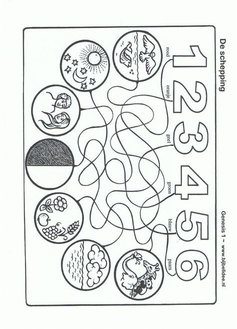 Creation Coloring Pages, 7 Days Of Creation, Creation Bible, God Creation, Sunday School Coloring Pages, Children's Church Crafts, Bible Story Crafts, Sunday School Kids, Days Of Creation