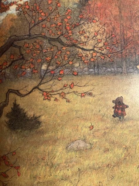 Cottagecore Art Wallpaper Desktop, Vintage Autumn Painting, Fall Vintage Art, Cozy Autumn Art, Cute Fall Drawings Aesthetic, Autumn Drawings Aesthetic, Fall Wallpaper Drawing, Autumn Painting Wallpaper, Fall Prints Artwork