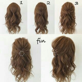 Pinterest Hair, Hair Arrange, Peinados Fáciles Para Cabello Corto, Easy Hairstyle, Hair Updos, Hair Dos, Half Up, Prom Hair, Diy Hairstyles