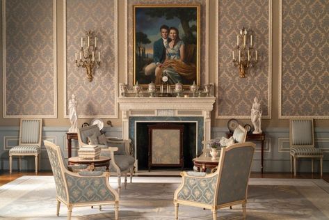 Natalie Papageorgiadis dresses lavish sets for Bridgerton's latest season Living Room Victorian, Lancaster House, Wilton House, Russian Interiors, Nobody Asked, Regency Era Fashion, Set Designs, Castle House, House Room