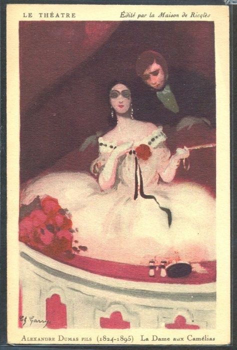 Speaking of consumption (tuberculosis)... La Traviata. Theater Couple, Marie Duplessis, Vanitas Vanitatum, La Traviata, Art Eras, Monte Cristo, Character And Setting, Victorian Art, Cool Posters