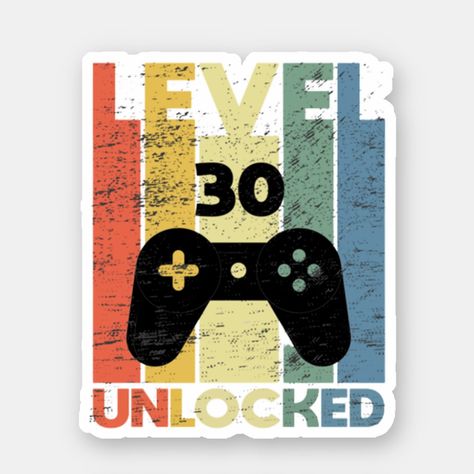 Level 30 Unlocked, Funny Video Gamer 30th Birthday 30th Birthday Games, 37 Birthday, 46th Birthday, 49 Birthday, 39th Birthday, 30th Birthday Funny, 36th Birthday, Gift For Gamer, 40th Birthday Funny