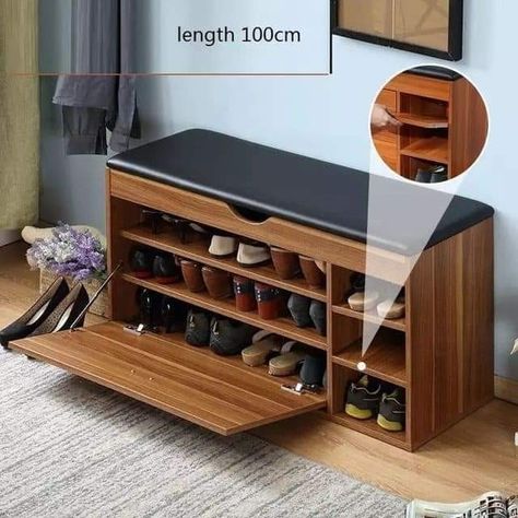 Shoes Stand Design For Home, Outside Shoe Rack, Shoe Stand Design, Shoes Rack Design, Shoe Rack Cabinet Design, Shoe Rack Ideas, Shoe Rack With Seat, Small Shoe Rack, Wooden Shoe Rack