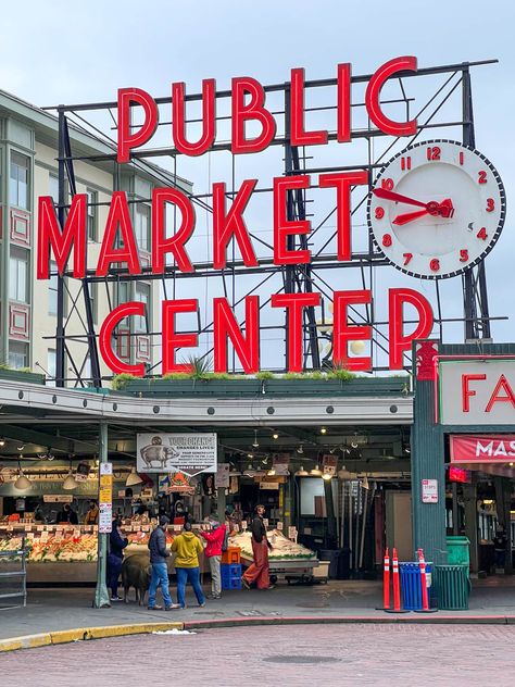 Entrance to Pike Place Market in Seattle, Washington Pikes Place, Pike Place Market Seattle, Visit Seattle, Washington Travel, Seattle City, Public Market, Pike Place Market, Pike Place, Pictures Of The Week