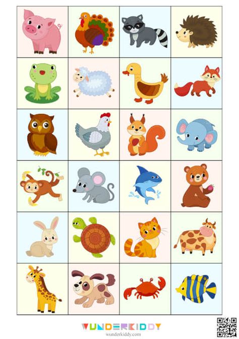 Animal Emoji, Matching Games For Toddlers, Bunny Activities, Animal Matching Game, Animal Pictures For Kids, Learning Games For Preschoolers, Game For Toddlers, Animal Activities For Kids, Preschool Activities Toddler