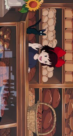 Kiki's Delivery Service Wallpaper Ipad, Eating At A Restaurant, Ghibli Characters, Ghibli Wallpaper, Anime Studio, Studio Ghibli Background, Studio Ghibli Characters, Wallpaper Iphone Lucu, Kiki Delivery