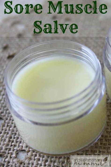 Sore Muscle Salve, Sore Muscle Relief, Sore Muscle, Salve Recipes, Muscle Rub, Healing Salves, Diy Kosmetik, Coconut Oil Uses, Using Essential Oils