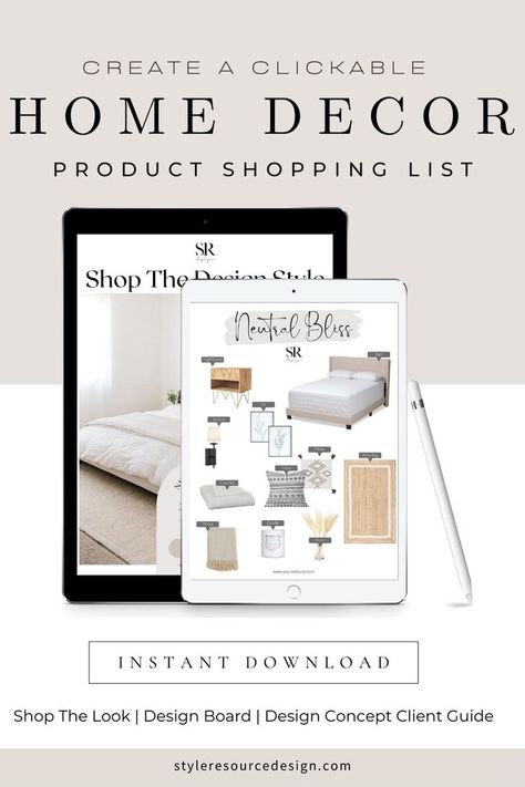 Shopping List Template, Home Decor Product, Interior Design Template, Inspiration Photo, List Template, Shop The Look, Canva Templates, Board Design, Design Concept