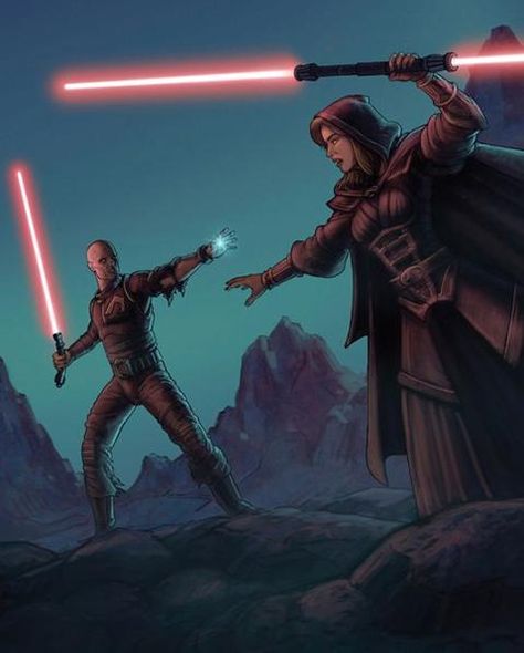 Darth Bane VS Darth Zannah on Ambria Darth Zannah, Sith Order, Sith Lightsaber, Darth Bane, Dark Lord Of The Sith, Sith Empire, Star Wars Sith, Star Wars The Old, Jedi Sith