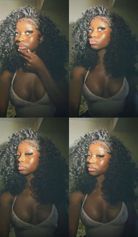 Pretty Dark Skin, Aesthetic Selfie, Dark Skin Beauty, Dark Skin Women, Baddie Hairstyles, How To Pose, Pretty Selfies, Black Girls Hairstyles, Aesthetic Hair