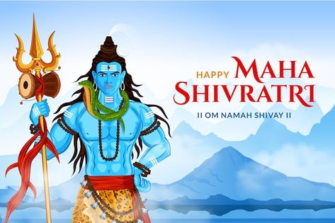 Happy maha shivratri lord shankar trishu... | Premium Vector #Freepik #vector #blue #india #religion #snake Lord Shankar, Happy Mahashivratri, Happy Maha Shivratri, Bio Data For Marriage, Greeting Card Image, Maha Shivratri, Festival Wishes, Bio Data, Om Namah Shivay