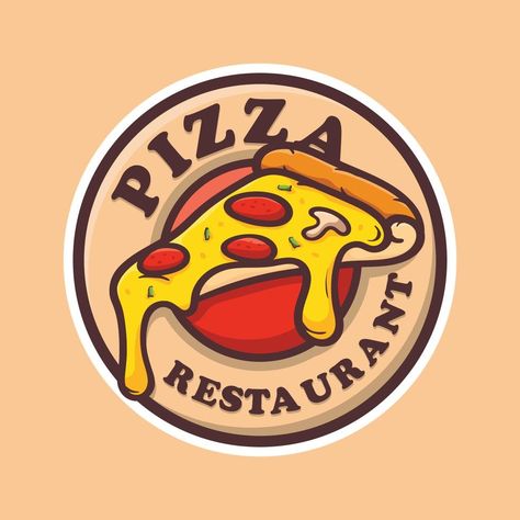 Pizza Icon, Corel Draw Tutorial, Food Font, Pizza Vector, Pizza Logo, Pizza Design, Food Branding, Pizza Restaurant, Cafe Logo