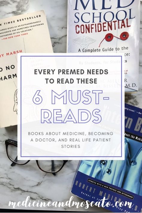 Getting Into Medical School, Must Reads, Pre Med Student, Medical Books, Med School Motivation, Medical Student Gift, Medical School Motivation, Medical School Studying, Pre Med