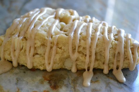 White Chocolate Macadamia Scones with Browned Butter Glaze | The View from Great Island View From Great Island Recipes, Rhubarb Butter, Walnut Scones, Island Recipes, The View From Great Island, Macadamia Cookies, Butter Glaze, White Chocolate Macadamia, Chocolate Macadamia