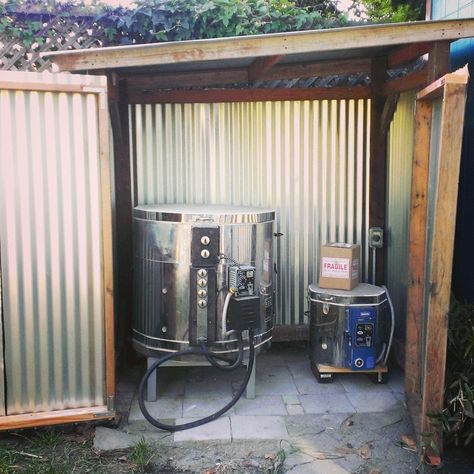 the new kiln shed! Kiln Shed, Farmhouse Studio, Pottery Business, Utility Sheds, Studio Shed, Pottery Kiln, Lean To, Pottery Inspo, Ceramics Studio