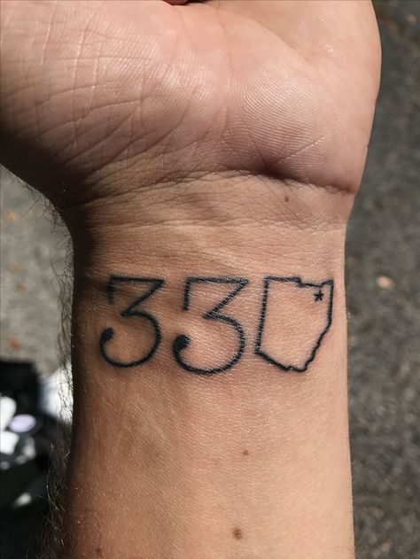 Area code Ohio 330 Ohio Tattoo Ideas, Area Code Tattoo, Area Code Tattoos, Code Tattoo, New Jersey Tattoo, Ohio Tattoo, Medusa Tattoo, Area Codes, Tat Ideas