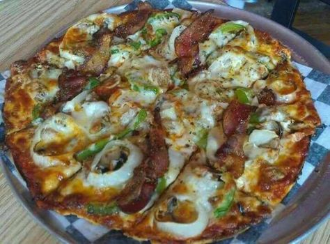 Pizza at Chevy's Bar and Grill | Courtesy Chevy's Bar and Grill Lake Ozark Missouri, Osage Beach Missouri, Lake Ozark, Osage Beach, Lake Fun, Waterfront Dining, Frozen Custard, Family Vacay, Branson Mo