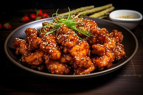 “Excellentissime !” : goûtez le dakgangjeong, une recette coréenne de poulet frit que nos lecteurs ont notée 5/5 - 750g Plats Healthy, Crushed Garlic, Glass Baking Dish, Crispy Chicken, Apple Slices, Tempura, Korean Food, Tandoori Chicken, Fried Chicken